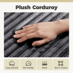 HOOOWOOO Canapé d'angle moderne en peluche avec pouf amovible