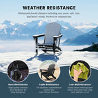 Chaise Adirondack pliante d'extérieur tout temps Polytrends Laguna résistante à la décoloration pour patio