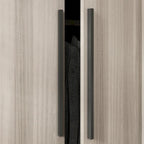 Armoire moderne autoportante en bois massif avec étagères de rangement