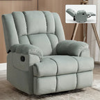 Fauteuil Inclinable Pivotant à Bascule Lazy Boy, Grand Fauteuil Inclinable Manuel Rembourré avec Accoudoirs et Dossier Capitonnés