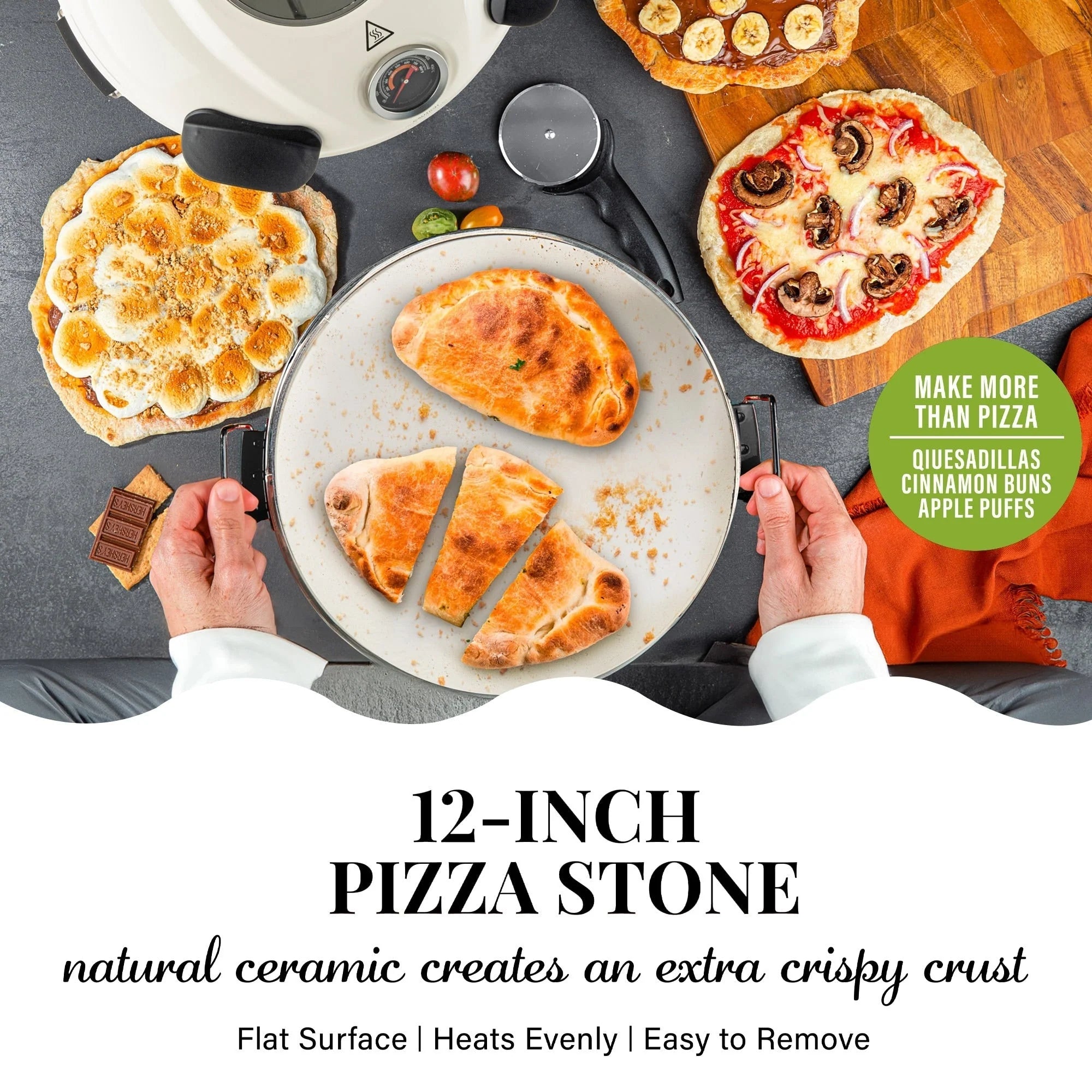 Four à pizza électrique intérieur/extérieur Granitestone Piezano avec pierre en céramique