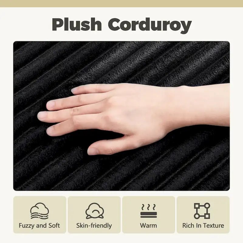 HOOOWOOO Canapé d'angle moderne en peluche avec pouf amovible