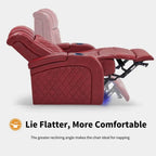 Fauteuil inclinable électrique MCombo avec appuie-tête réglable, siège de cinéma maison à deux moteurs avec port USB, cuir respirant HTS411