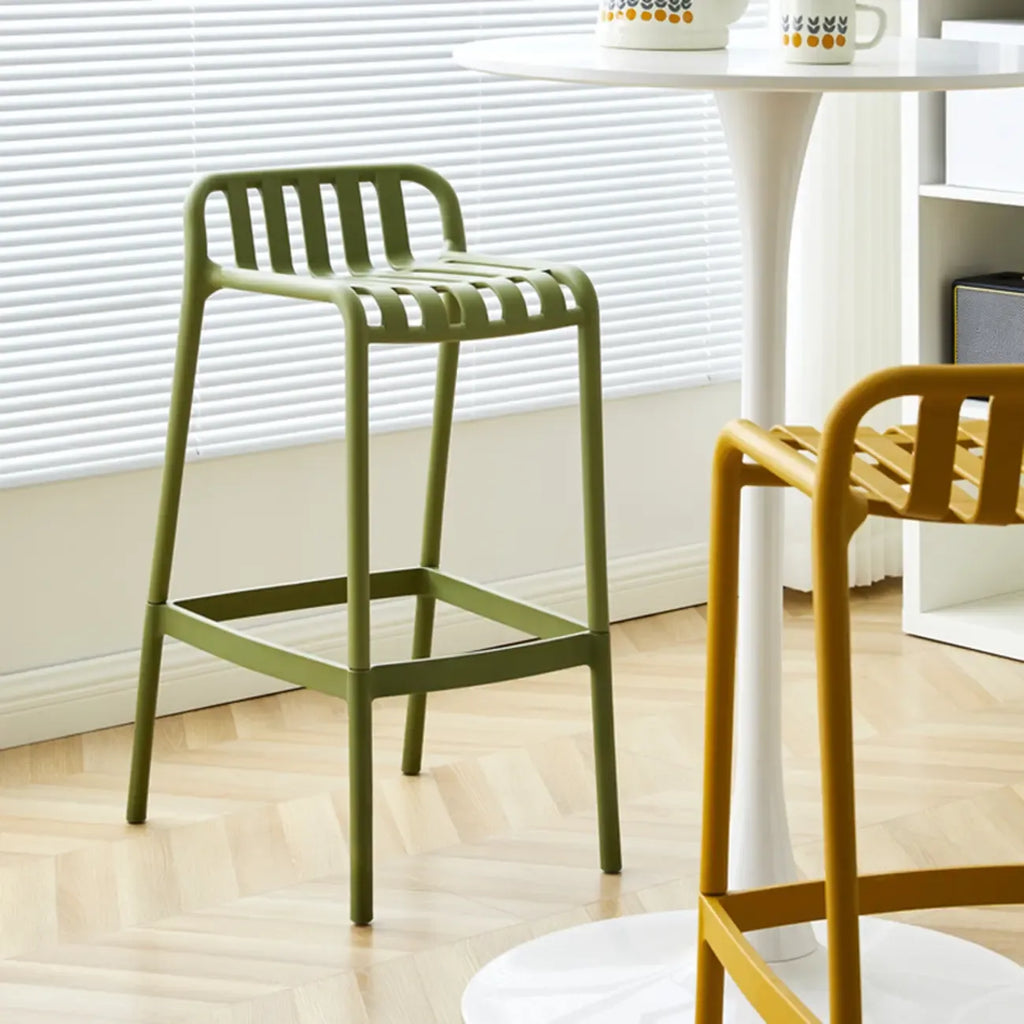 Tabouret de Bar Minimaliste en Plastique pour Intérieur Extérieur