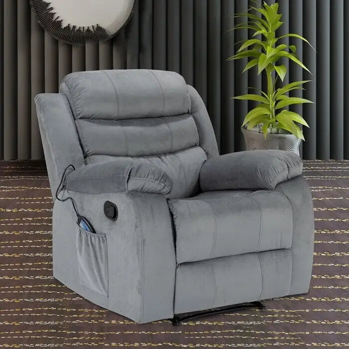 Fauteuil inclinable moelleux avec fonctions massage et chaleur