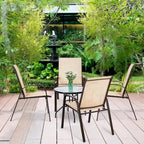 Costway Lot de 4 chaises de jardin et de terrasse avec accoudoirs – Voir détails