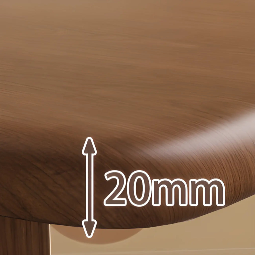 Chaise de salle à manger moderne sans accoudoirs, en bois, à dossier bas et ouvert