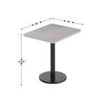 Plateau de table rectangulaire en stratifié de 61 x 76 cm avec base de table ronde de 46 cm de hauteur de Flash Furniture
