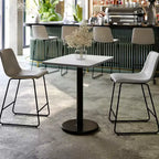 Plateau de table rectangulaire en stratifié de 61 x 76 cm avec base de table ronde de 46 cm de hauteur de Flash Furniture