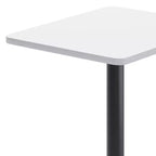 Plateau de table rectangulaire en stratifié de 61 x 76 cm avec base de table ronde de 46 cm de hauteur de Flash Furniture