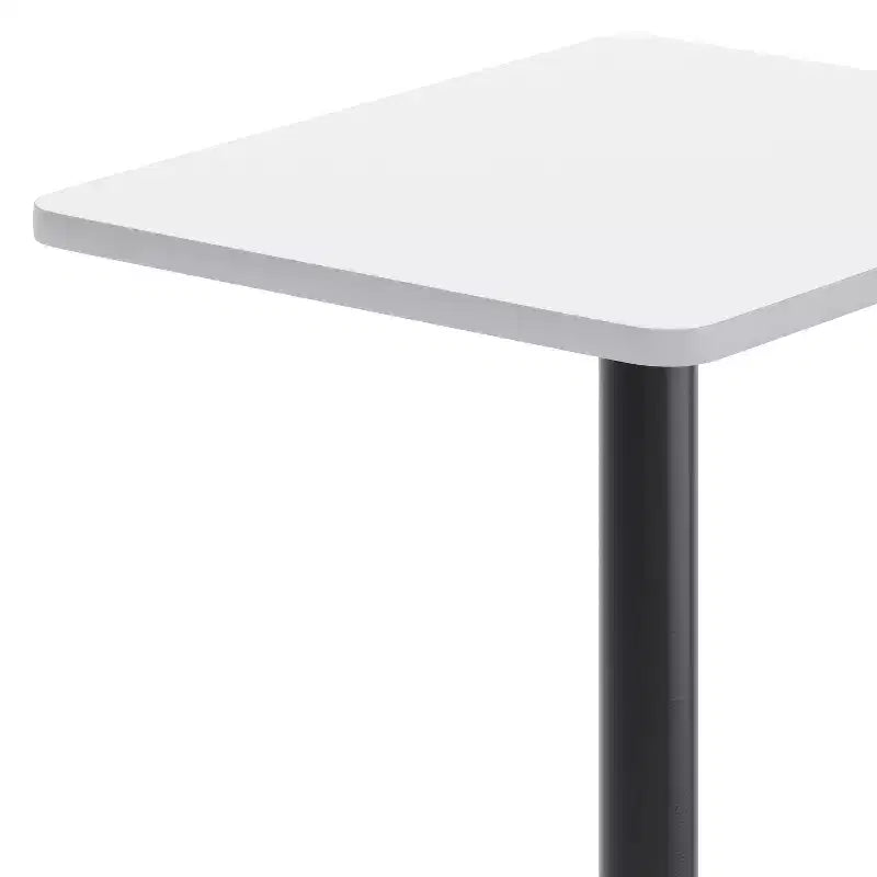 Plateau de table rectangulaire en stratifié de 61 x 76 cm avec base de table ronde de 46 cm de hauteur de Flash Furniture