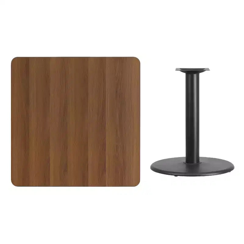 Plateau de table carré en stratifié Flash Furniture de 36 po avec base ronde de 24 po de hauteur