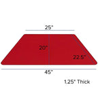 Flash Furniture Table d'activité trapézoïdale en stratifié HP 57,15 cm L x 114,3 cm P – Pieds courts réglables en hauteur