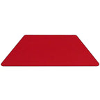 Flash Furniture Table d'activité trapézoïdale en stratifié HP 57,15 cm L x 114,3 cm P – Pieds courts réglables en hauteur