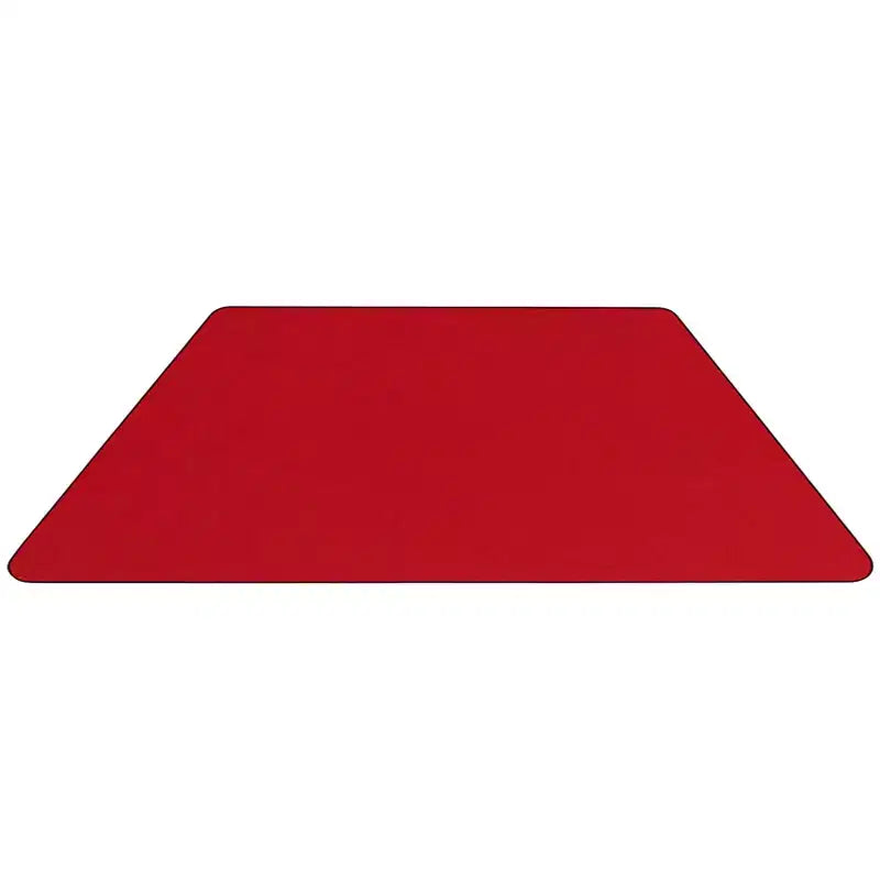 Flash Furniture Table d'activité trapézoïdale en stratifié HP 57,15 cm L x 114,3 cm P – Pieds courts réglables en hauteur