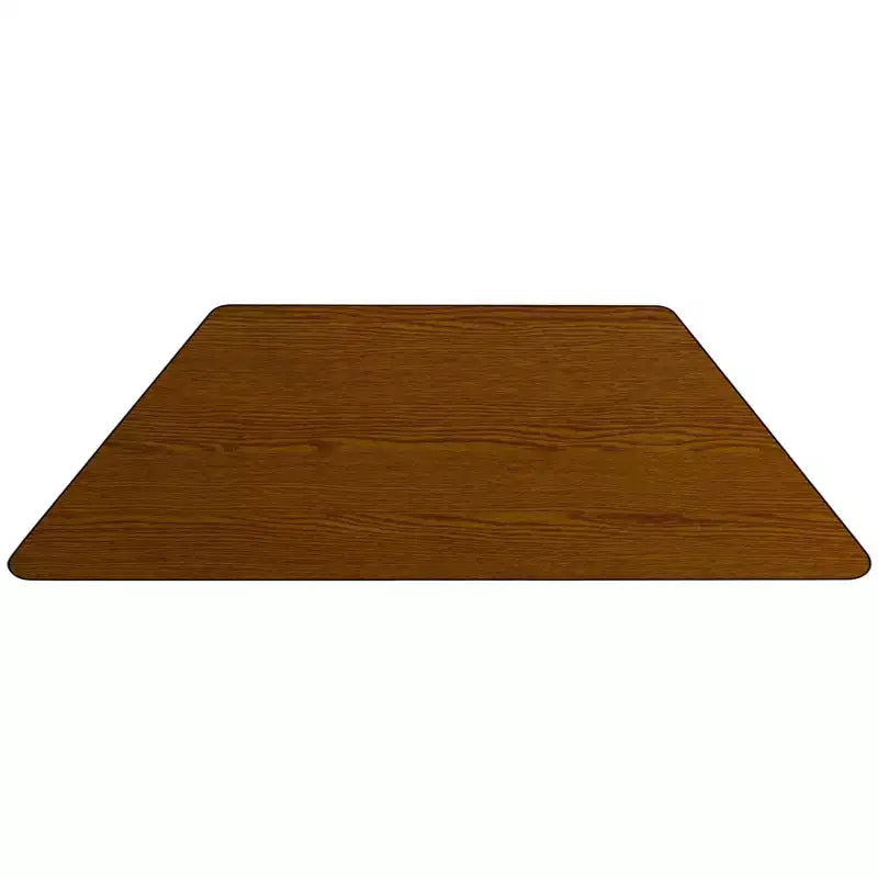 Flash Furniture Table d'activité trapézoïdale en stratifié HP 57,15 cm L x 114,3 cm P – Pieds courts réglables en hauteur