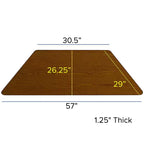 Flash Furniture Table d'activités trapézoïdale en stratifié thermique de 73,66 cm L x 144,78 cm l - Pieds courts réglables en hauteur