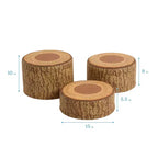 SoftZone Tabourets en forme de souche d'arbre - Lot de 3
