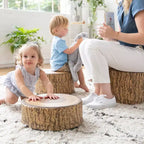 SoftZone Tabourets en forme de souche d'arbre - Lot de 3