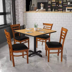 Chaise de restaurant en bois à dossier échelle Flash Furniture