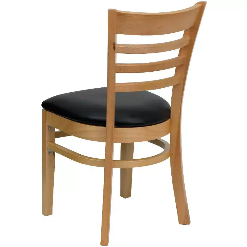 Chaise de restaurant en bois à dossier échelle Flash Furniture
