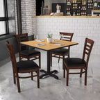 Chaise de restaurant en bois à dossier échelle Flash Furniture