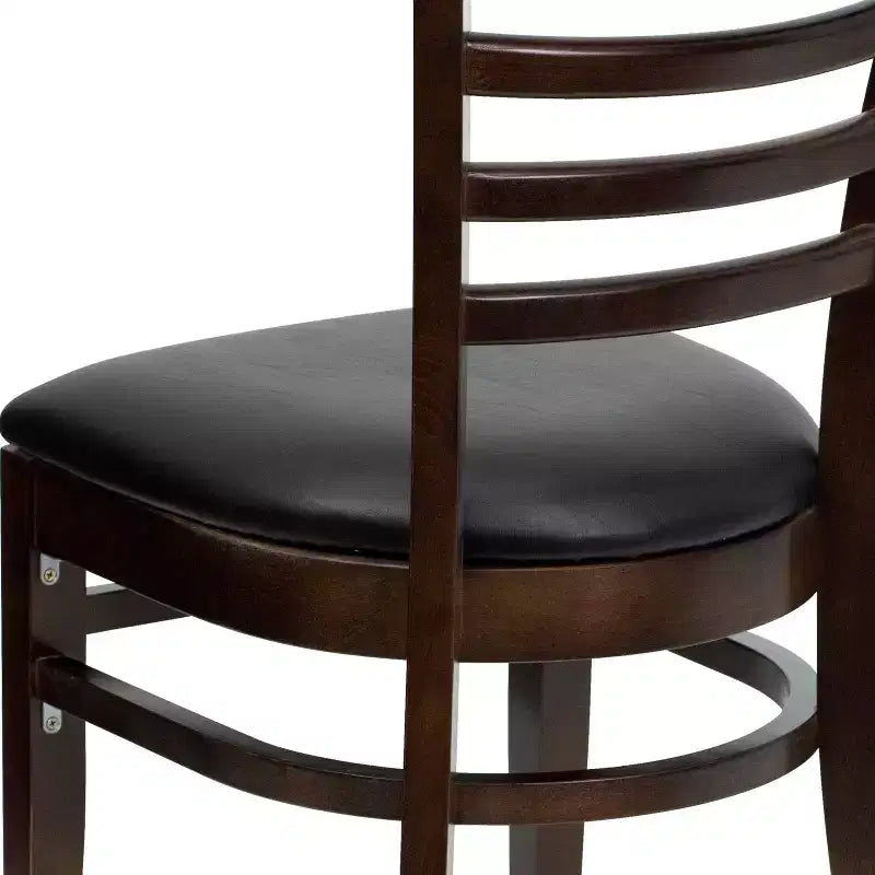 Chaise de restaurant en bois à dossier échelle Flash Furniture