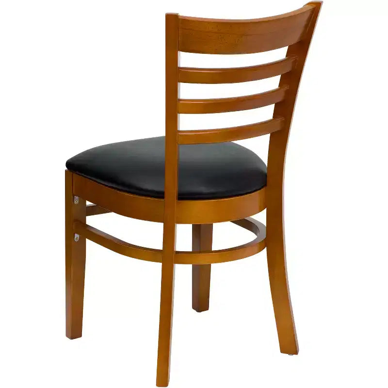 Chaise de restaurant en bois à dossier échelle Flash Furniture