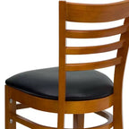 Chaise de restaurant en bois à dossier échelle Flash Furniture