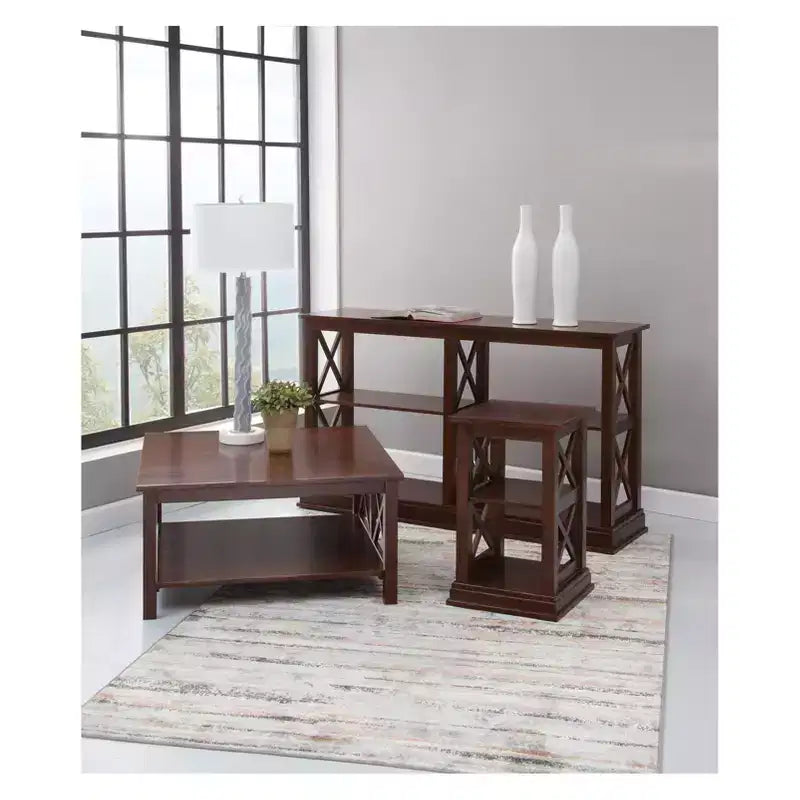 Console de service avec étagères Hampton – International Concepts
