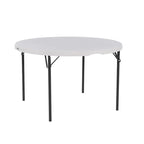 Table ronde pliante Lifetime de 48 pouces, qualité commerciale légère, intérieure/extérieure, blanche