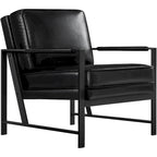 Yaheetech Fauteuil d'appoint rétro en similicuir