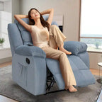 Fauteuil inclinable moelleux avec fonctions massage et chaleur