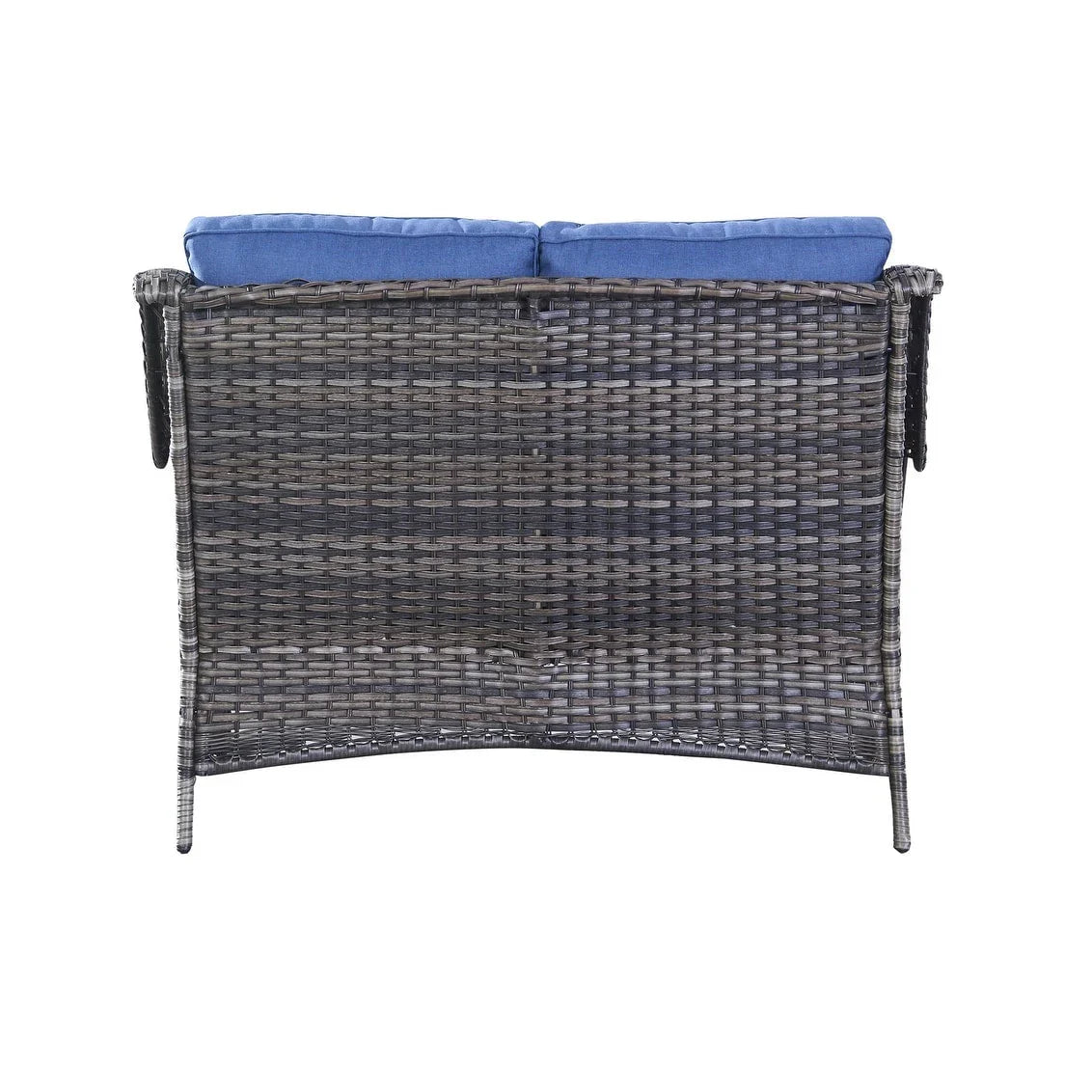 Gymojoy Canapé d'extérieur deux places en rotin Wicker Sofa Set