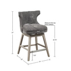 Tabouret de comptoir pivotant à 360 degrés Janet de Madison Park