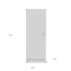 HomeRoots 47 Armoire ou placard de rangement en bois blanc - 16.9 X 47.4 X 12.3