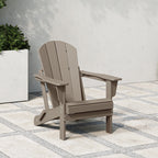 Chaise Adirondack pliante d'extérieur tout temps Polytrends Laguna résistante à la décoloration pour patio