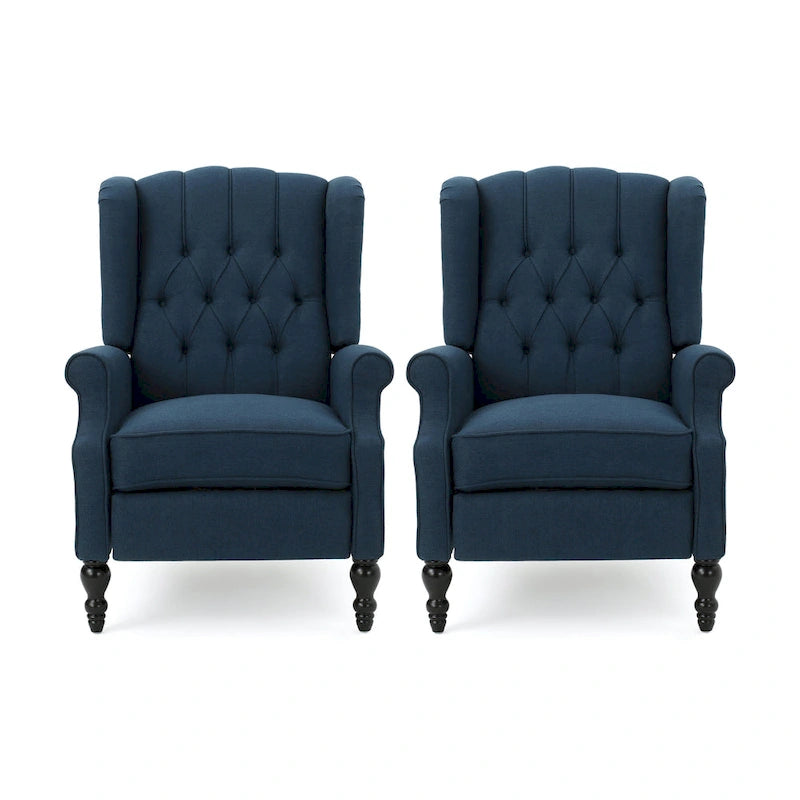 Fauteuils inclinables en tissu touffeté Walter (lot de 2) par Christopher Knight Home
