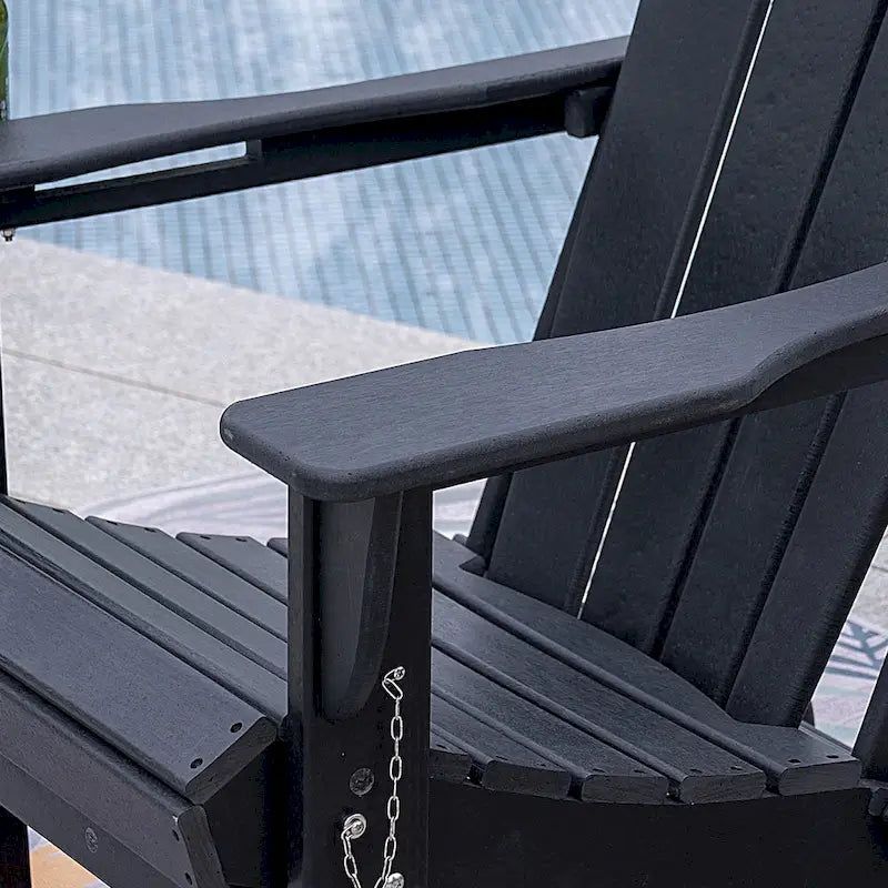 Chaise Adirondack pliante d'extérieur avec porte-gobelet