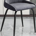 Chaises de salle à manger sans accoudoirs gris foncé industrielles