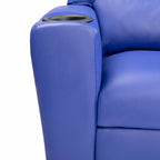 Fauteuil inclinable pour enfants en PVC avec fonction d'inclinaison par poussée, porte-gobelet et repose-pieds confortable