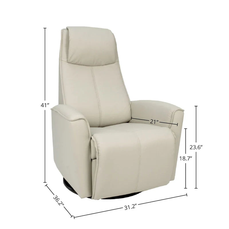 Fauteuil inclinable pivotant en cuir Fjords Urban