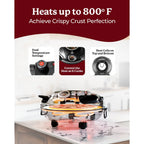 Four à pizza électrique intérieur/extérieur Granitestone Piezano avec pierre en céramique