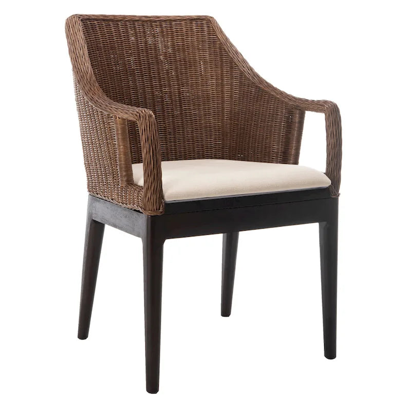 SAFAVIEH Duyen Chaise de salle à manger multicolore/marron - 23 x 23,3 x 34 - 23Lx23Px34H
