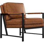 Yaheetech Fauteuil d'appoint rétro en similicuir