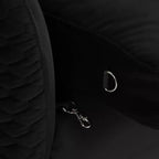 Fauteuil pivotant en velours matelassé onyx Ames Studio 55D
