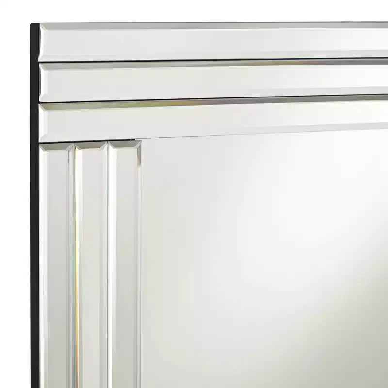 Miroir Mural Rectangulaire Possini Euro Design Sofija, Cadre Moderne en Verre Superposé, 23 1/2 po de Large pour Salle de Bain, Chambre, Salon, Entrée