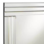 Miroir Mural Rectangulaire Possini Euro Design Sofija, Cadre Moderne en Verre Superposé, 23 1/2 po de Large pour Salle de Bain, Chambre, Salon, Entrée