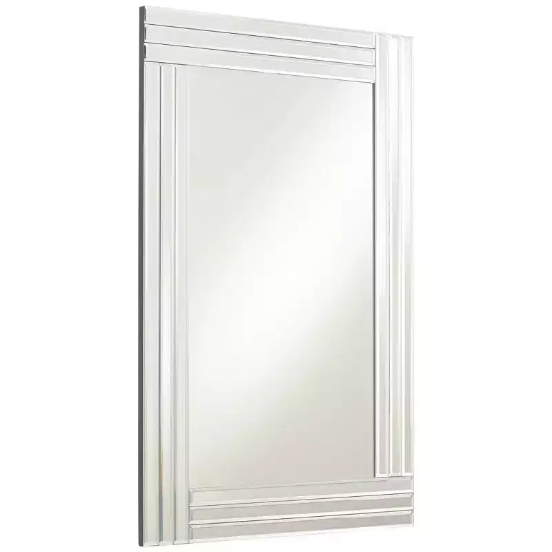 Miroir Mural Rectangulaire Possini Euro Design Sofija, Cadre Moderne en Verre Superposé, 23 1/2 po de Large pour Salle de Bain, Chambre, Salon, Entrée