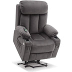 Fauteuil inclinable releveur électrique grand format MCombo avec repose-pieds extensible pour personnes âgées de grande taille, télécommande manuelle, porte-gobelets, tissu 7426